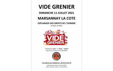 LE BCM ORGANISE SON VIDE GRENIER LE 11 JUILLET !!!!!!!